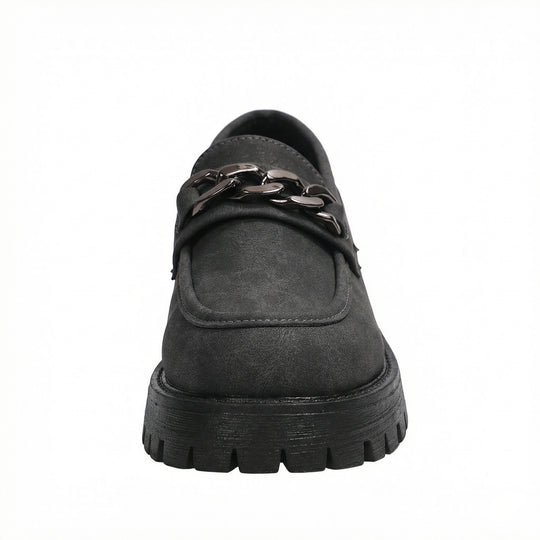 Damen Chunky Loafers mit Ketten-Applikation und robustem Profil EB