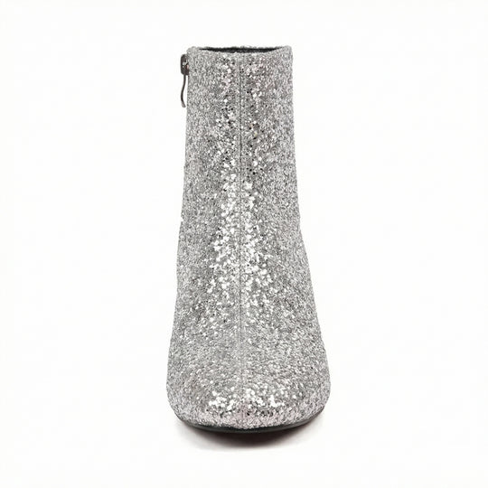 EB | Glitzernde Ankle Boots Mit Blockabsatz