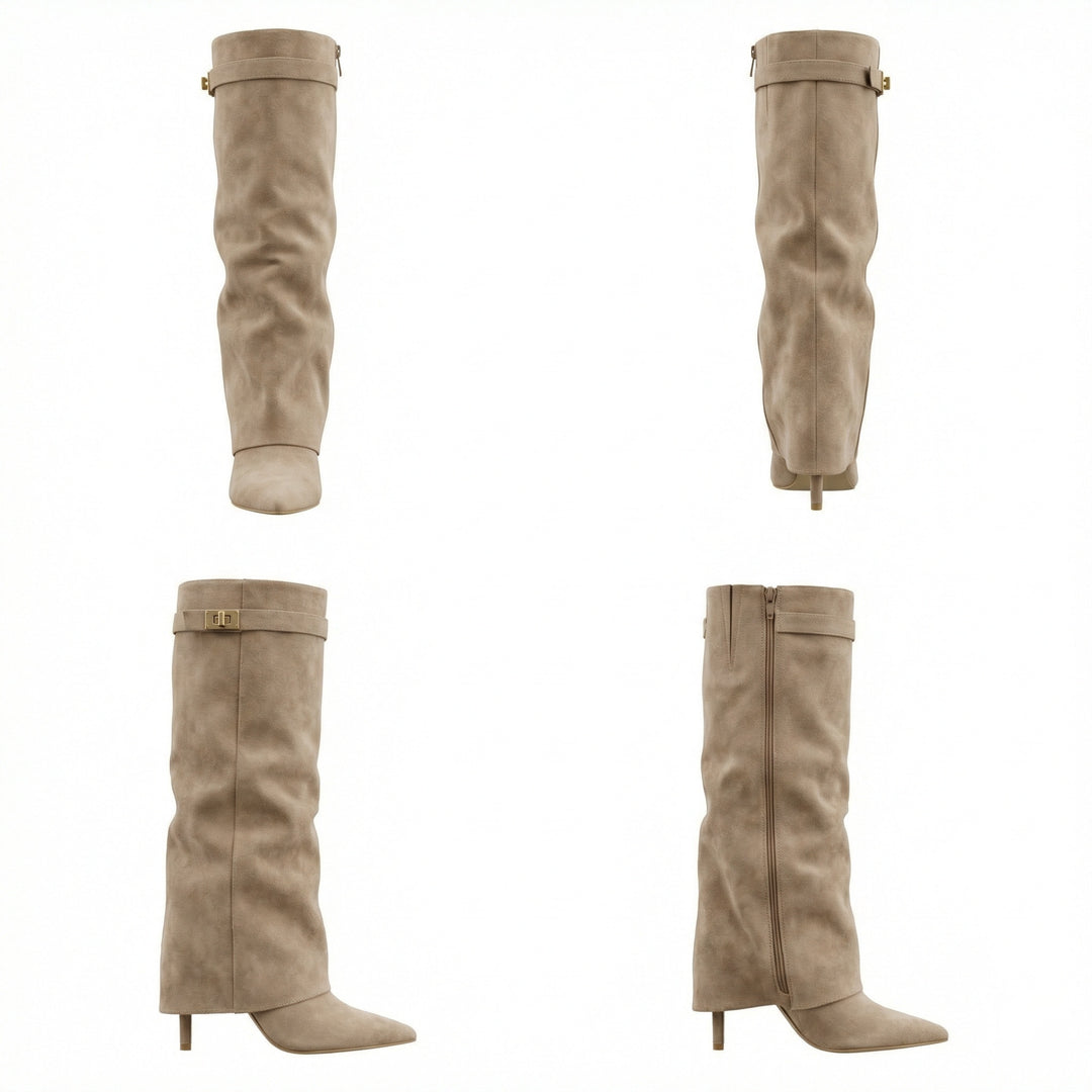 Wildlederstiefel Für Damen EB