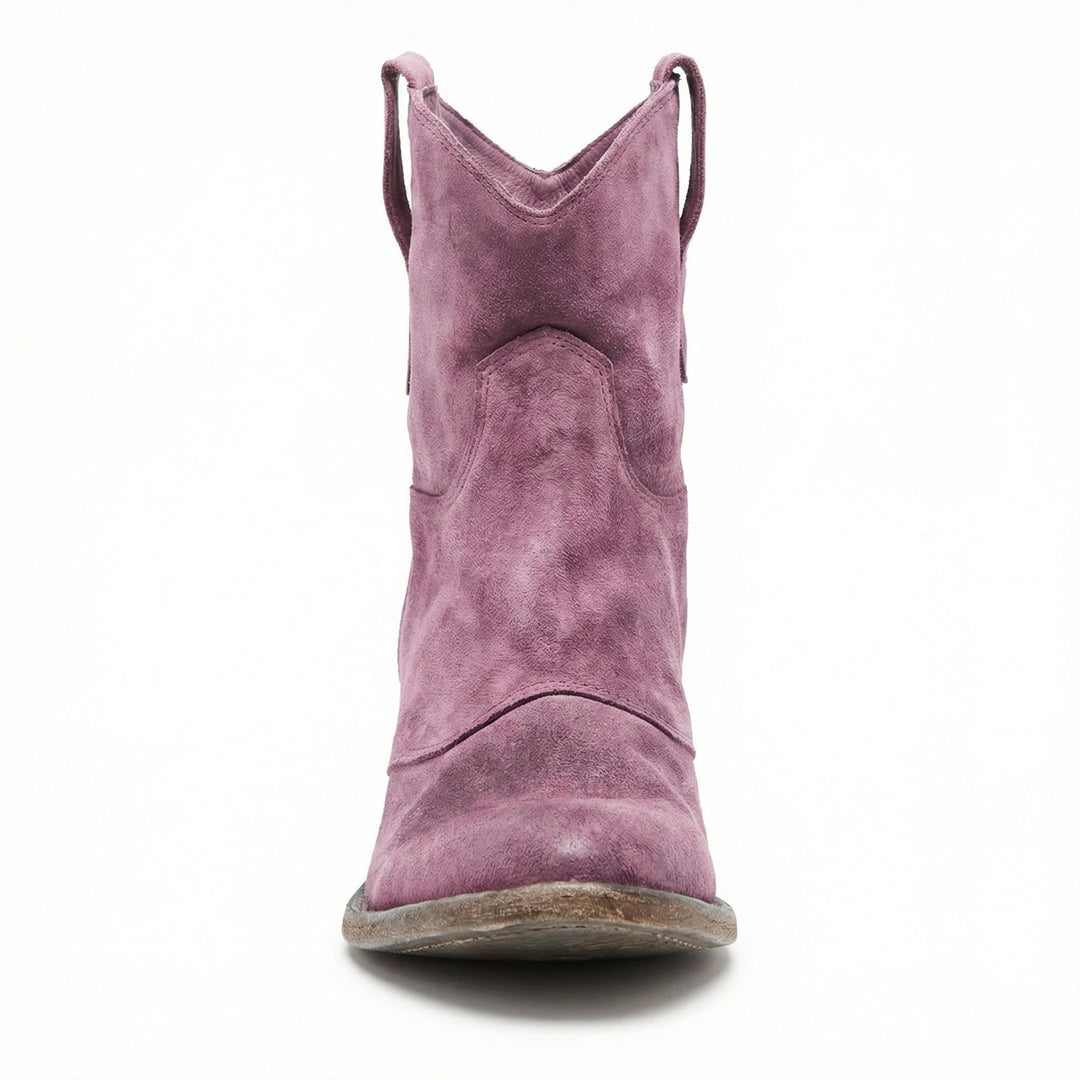 Kurze Cowboy-Stiefel | Western | Wildleder | Knöchel-Stiefel | Damenstiefel EB