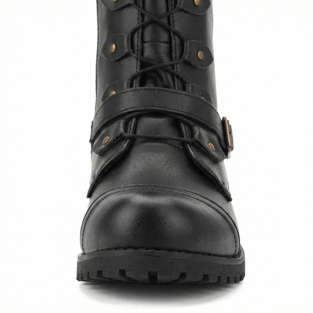 Steampunk-Inspirierte Damen Schnürstiefel EB