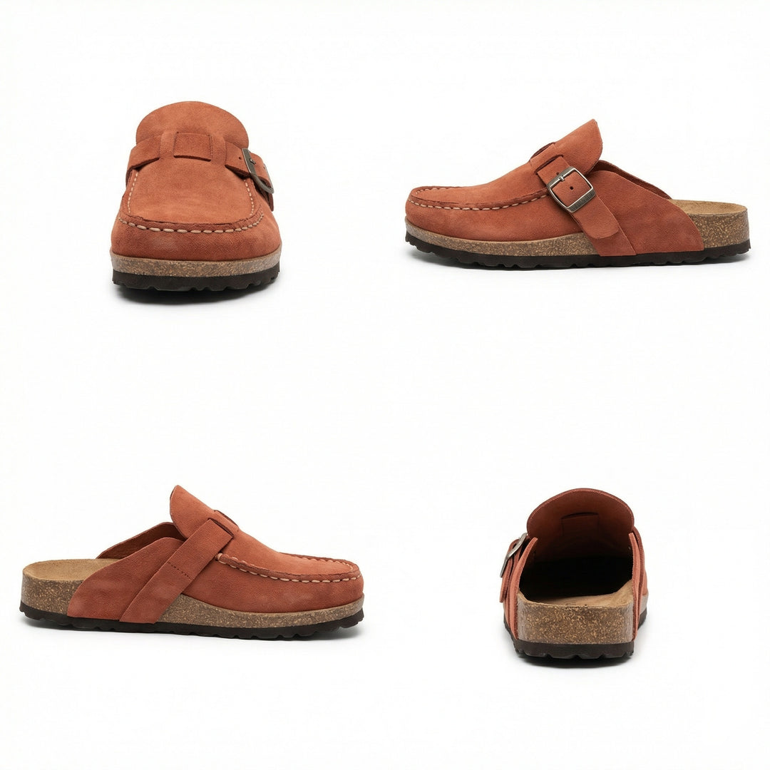 Clogs - Damen Retro Wildleder Slip-On Mule EB