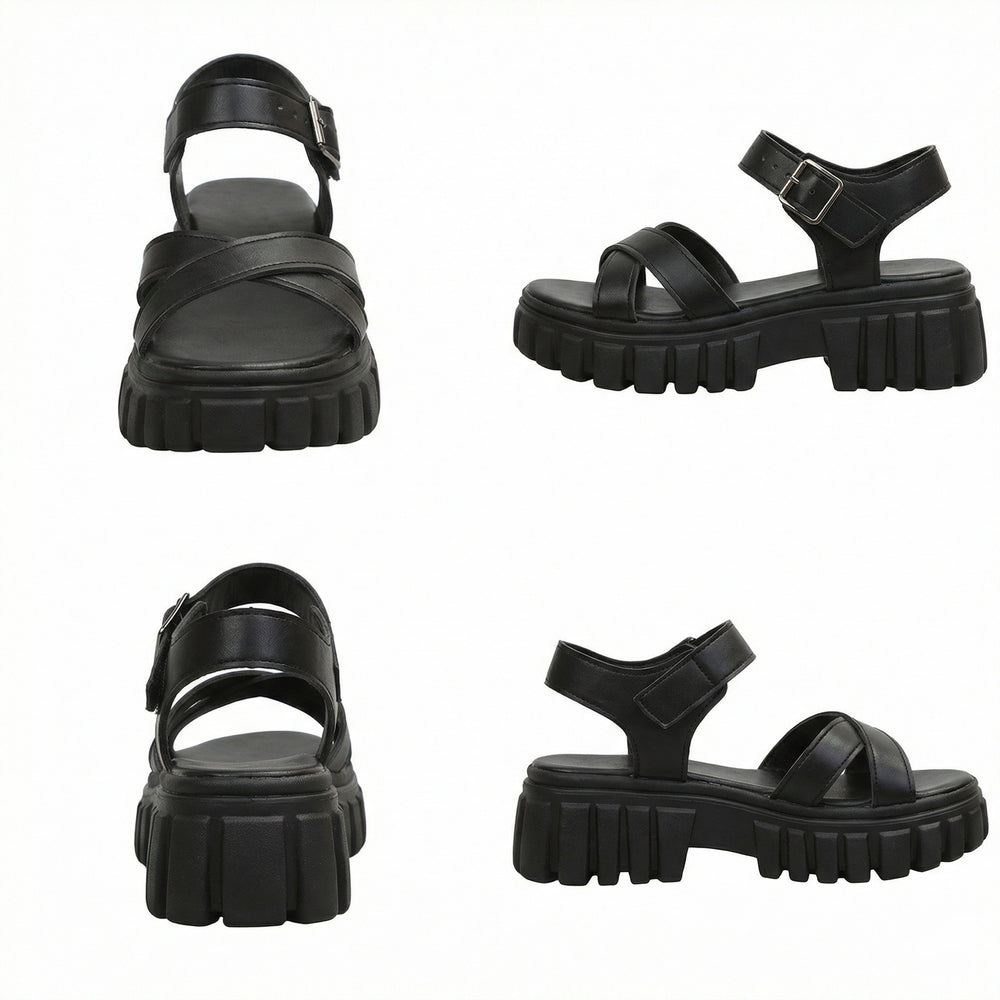 EB | Einfarbige Freizeitsandalen