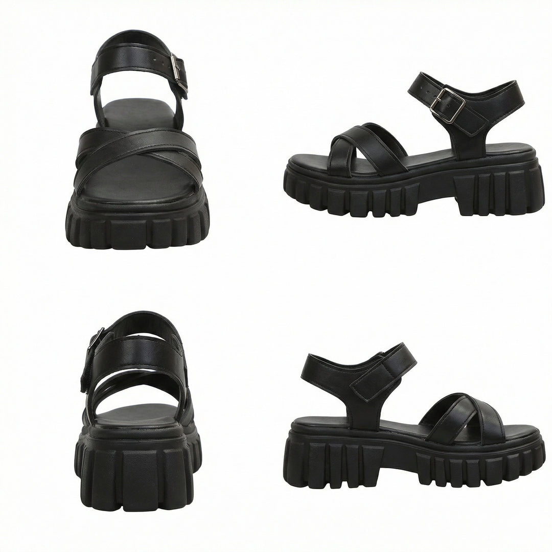 EB | Einfarbige Freizeitsandalen