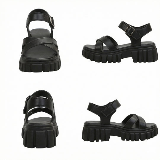 EB | Einfarbige Freizeitsandalen
