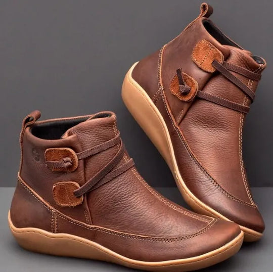 EB | Damen Vintage Casual Kurze Knöchelstiefel