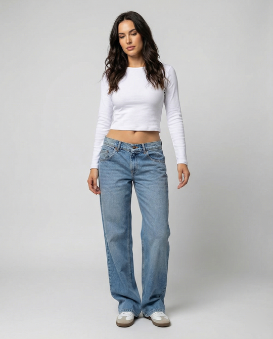 EB | Retro Leoparden Print Stern Boyfriend Jeans