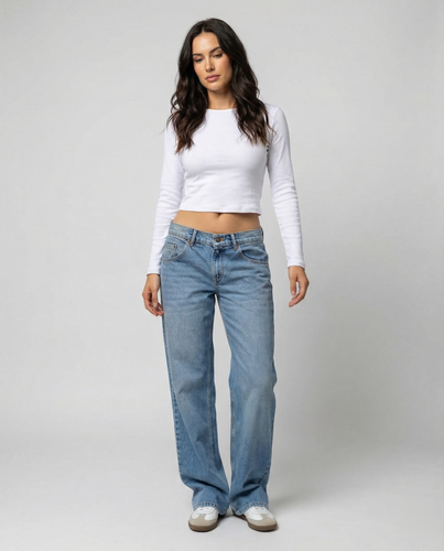 EB | Retro Leoparden Print Stern Boyfriend Jeans
