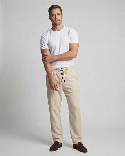 Herren Bequeme und luftige Freizeithose mit weitem Schnitt EB