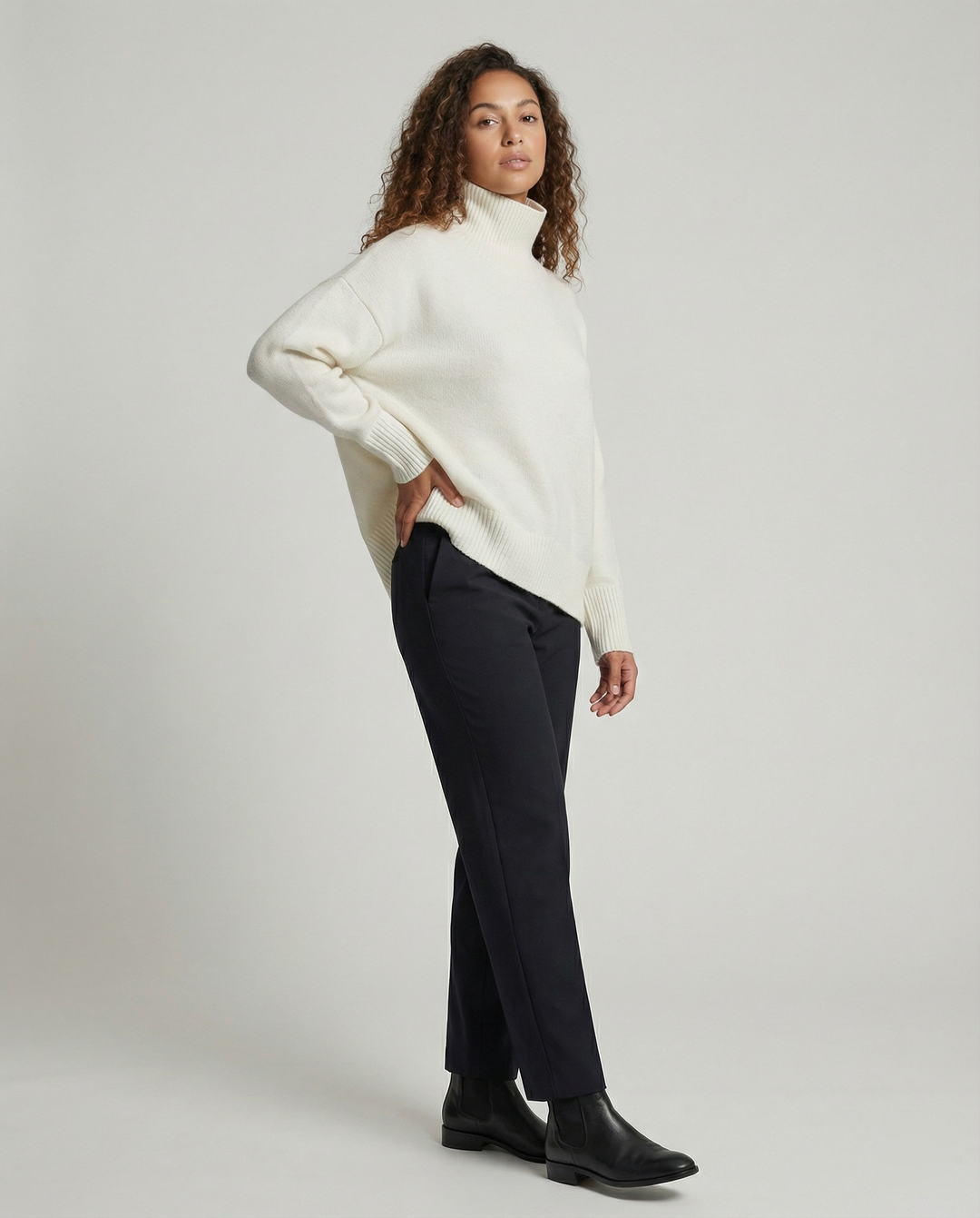 Damen kuscheliger Rollkragenpullover EB