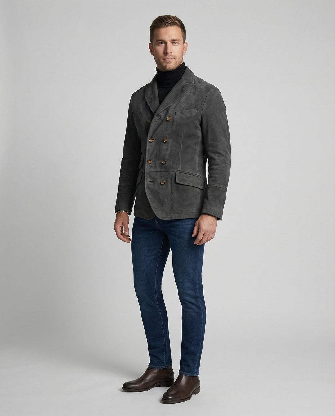 EB - Klassischer Herbst Doppelreihiger Blazer für Männer