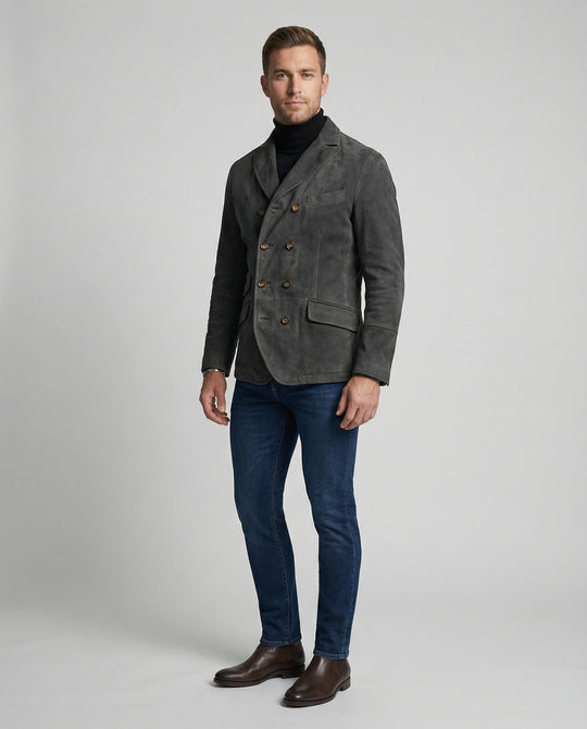 EB - Klassischer Herbst Doppelreihiger Blazer für Männer