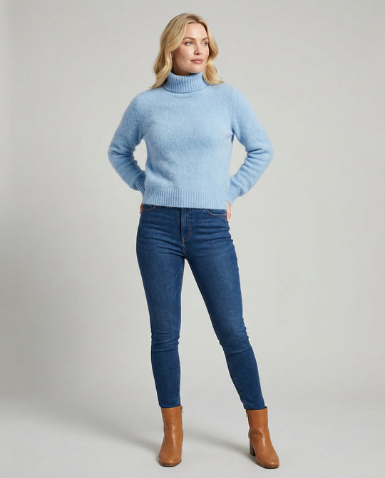 EB | Lässiger Angora-Strickpullover für Frauen