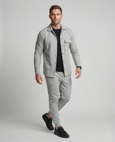 Herren elegantes Freizeitanzug mit modischem Streifenmuster EB