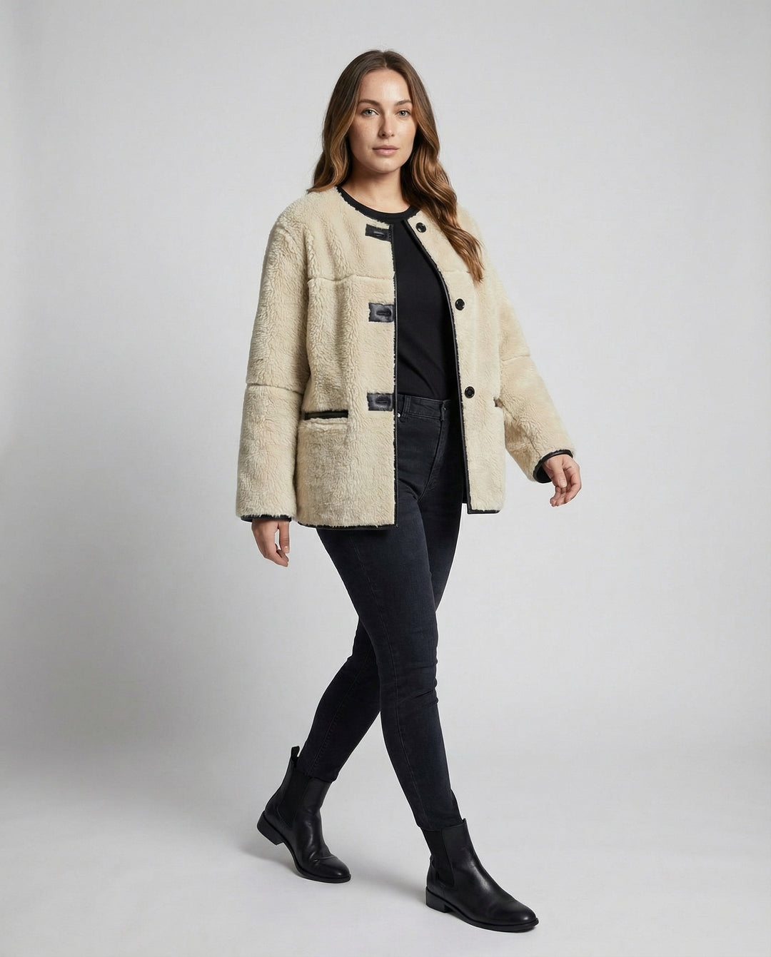 EB | Teddyjacke mit Knöpfen für Damen Agnes