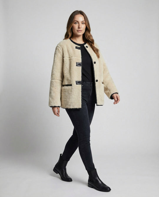 EB | Teddyjacke mit Knöpfen für Damen Agnes