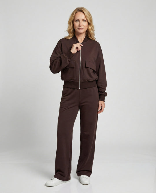 Damen lässige Zip-Jacke mit Taschen