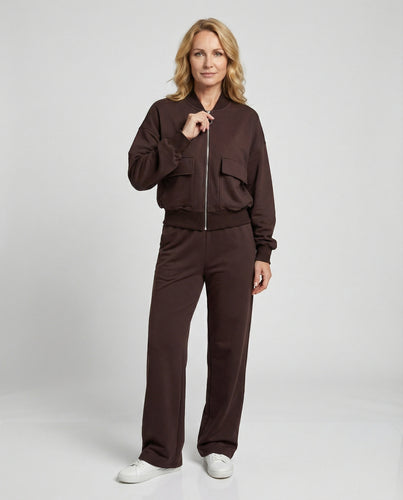 Damen lässige Zip-Jacke mit Taschen