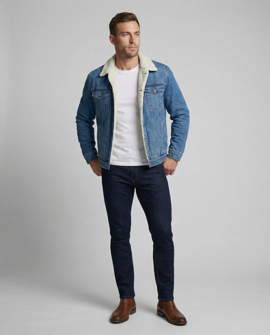 Warme Denimjacke Winter