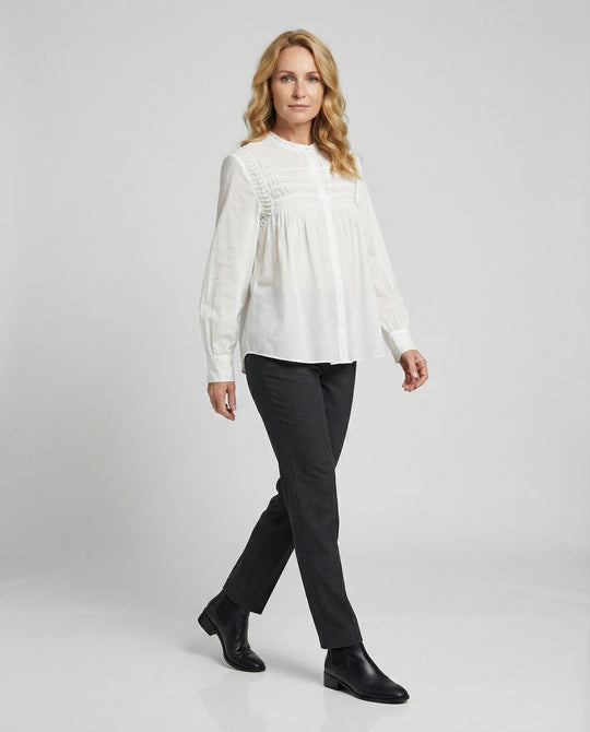 Romantische Baumwollbluse Damen
