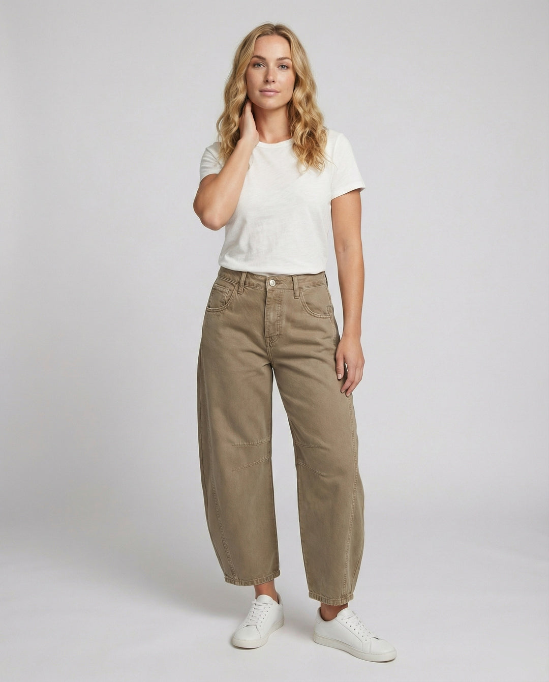 EB | Damen Trendy Weite-Bein Hose Denim