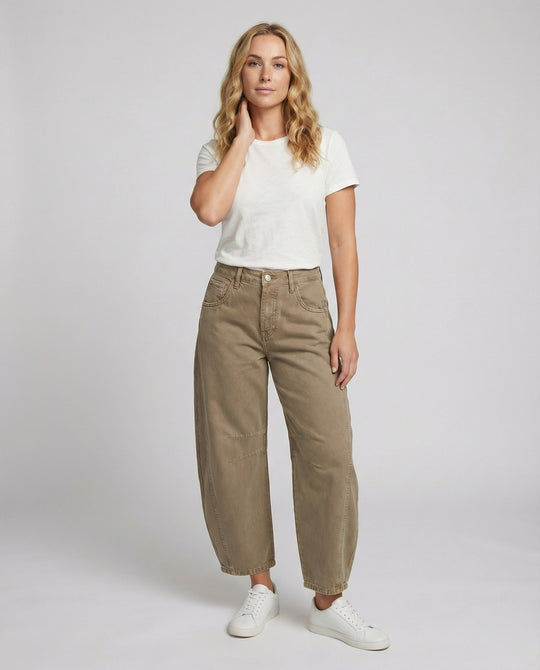 EB | Damen Trendy Weite-Bein Hose Denim