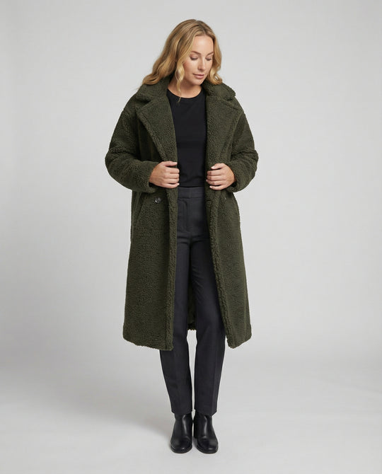 EB | Damen Warmer Fell Wollmantel