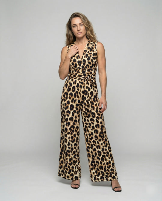 Damen Jumpsuit im trendigen Leo-Muster EB
