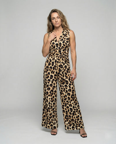 Damen Jumpsuit im trendigen Leo-Muster EB