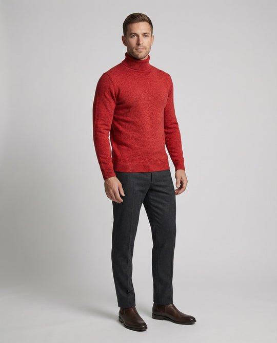 Herren Rollkragenpullover aus weichem Merinowolle EB