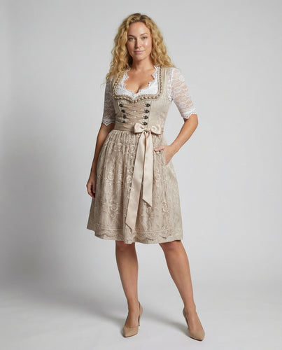 Traditionelles Dirndlkleid mit Schnürmieder für Oktoberfest | EB