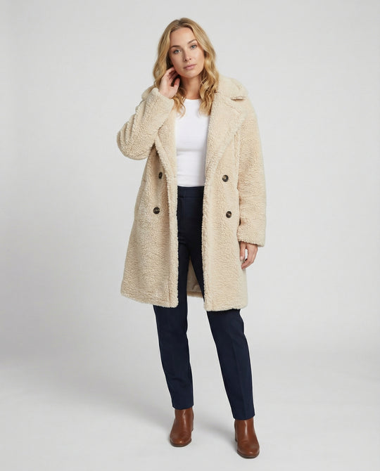 Damen Teddyfell Jacke mit Warm & Kuschelig | EB