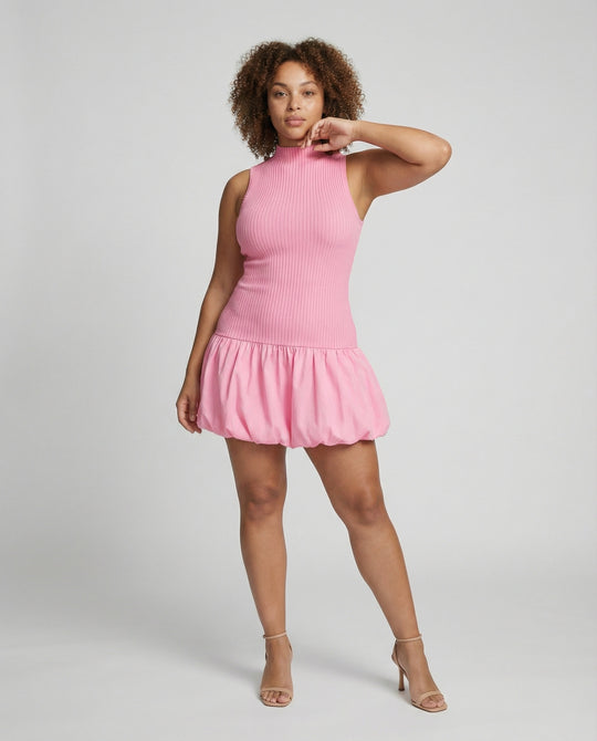 Damen Kleid mit ärmellosem, figurbetontem Oberteil und voluminösem Rock EB