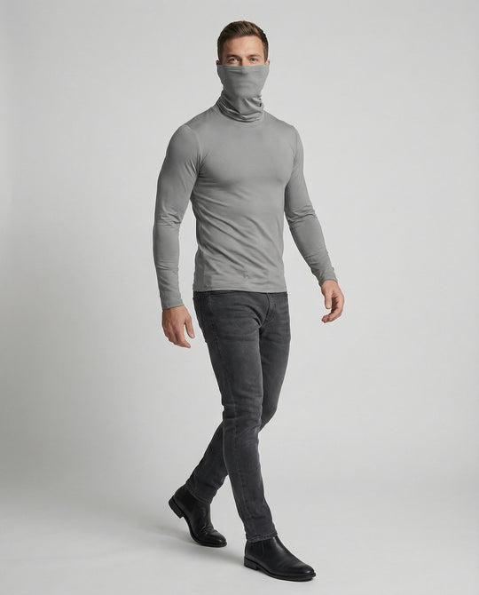 Herren Funktionsshirt mit hohem Kragen und innovativem Feuchtigkeitsmanagement EB