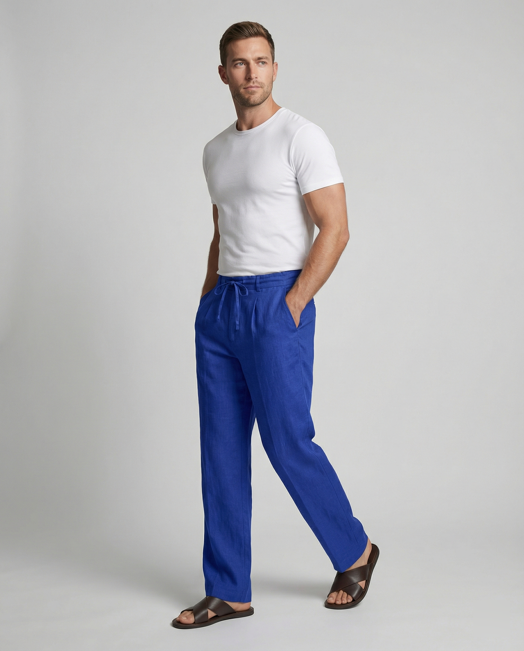 Herren Freizeithose mit elastischem Bund und praktischen Taschen EB