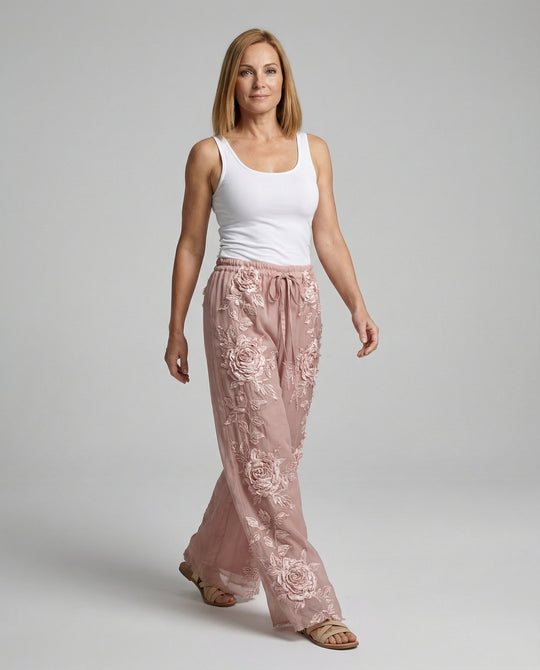 Damen Haremshose Boho Patchwork