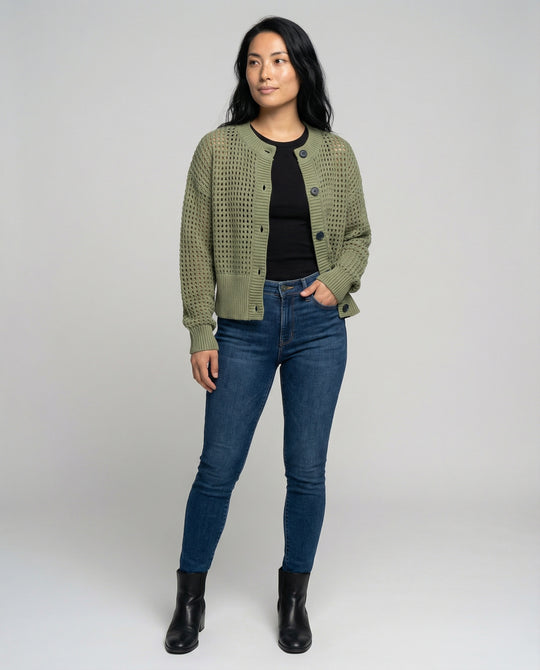 Damen luftiger Strickcardigan EB
