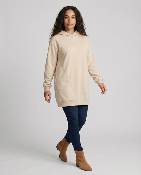 EB | Stylisches Kapuzenpullover-Kleid