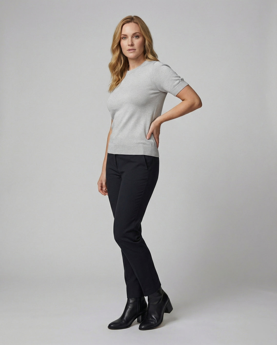Damen Baumwollpullover mit kurzem Arm EB