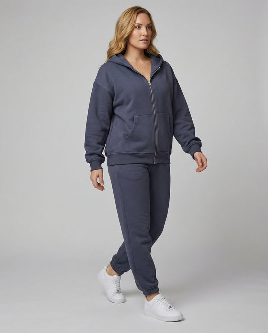 Damen Fleece Jogginganzug mit Kapuze EB