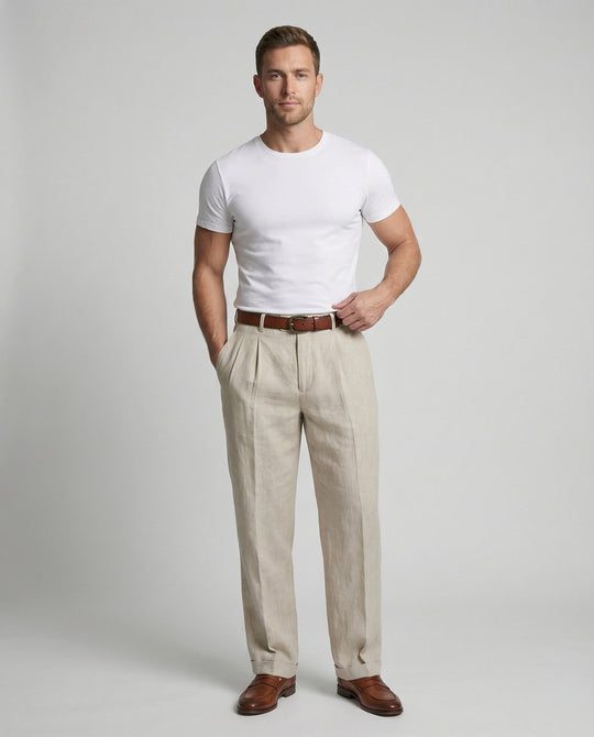 Herren elegante und bequeme Leinenhose EB
