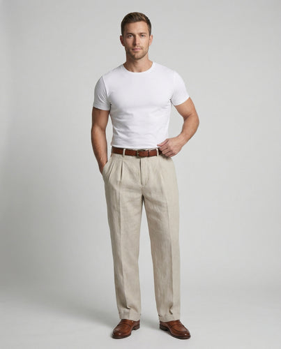 Herren elegante und bequeme Leinenhose EB