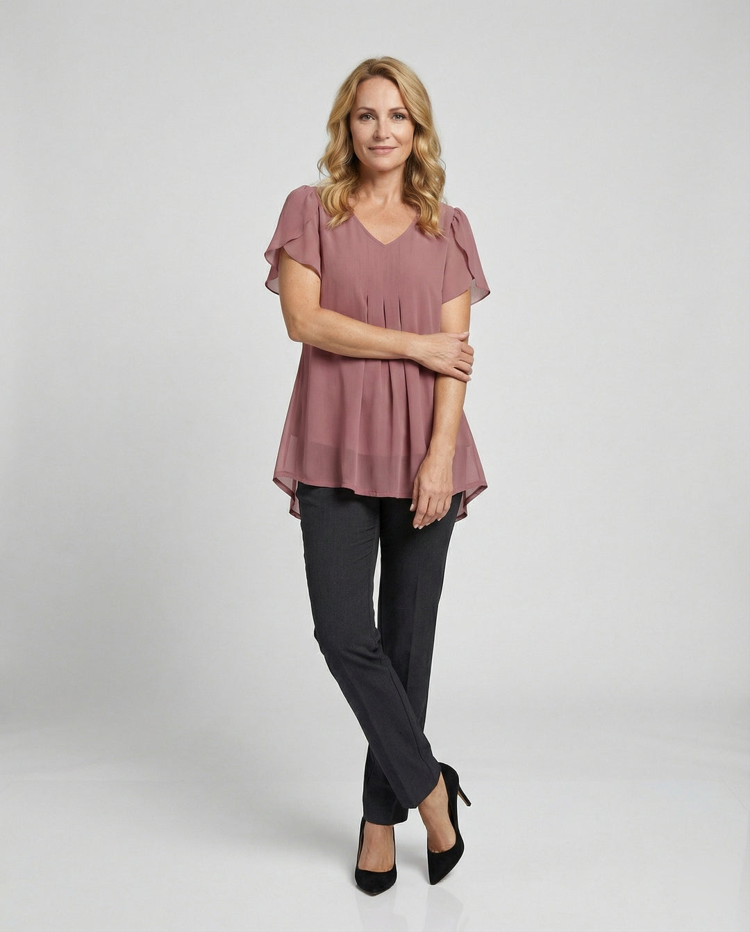 Tunika Bluse Damen mit Schmetterlingsärmeln