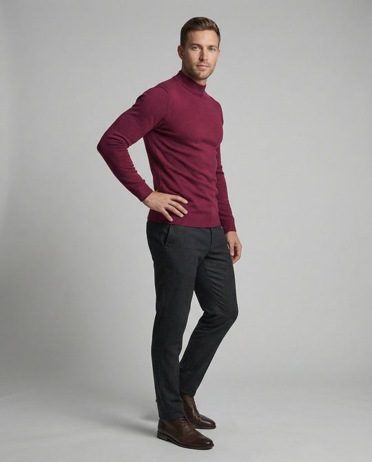 Herren eleganter Pullover mit Stehkragen EB