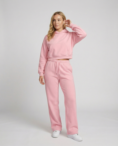Damen Sweat-Set mit lässigem Schnitt und hohem Kragen EB