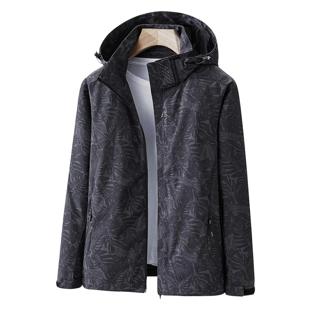 EB | Damen Wasserdichte Outdoor-Jacke – Leicht mit Kapuze &Amp; Flower-Design