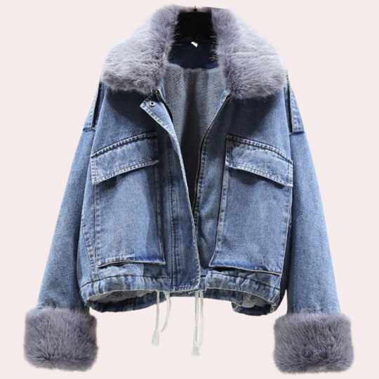 EB | Moderne Daunenjacke aus Denim für Frauen für die Wintersaison