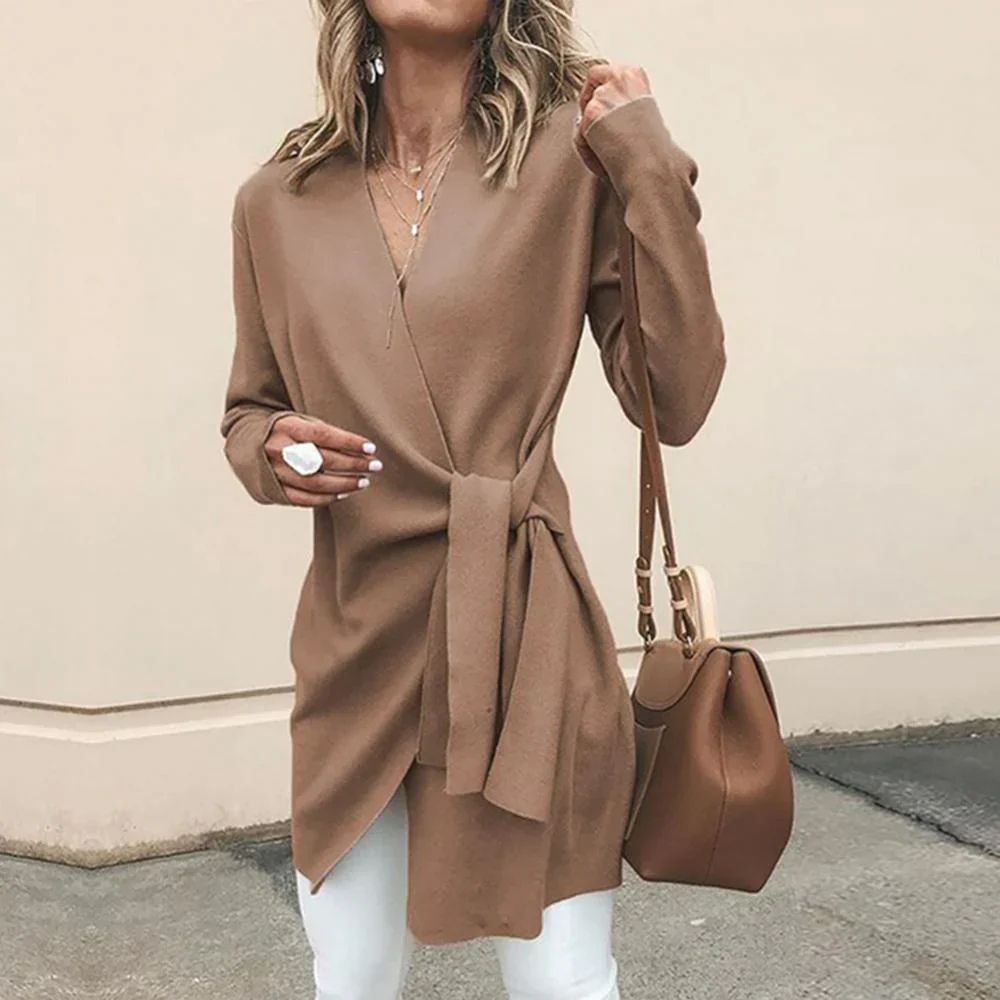 EB | Damenjacke Mit Bindegürtel – Elin