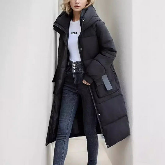 EB | wattierte Jacke - Winterjacke mit Kapuze und Taschen