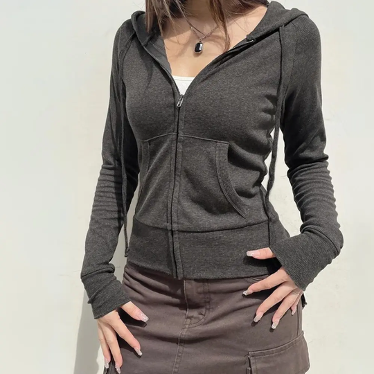 EB | Urban Chic Reißverschluss Sweatshirt